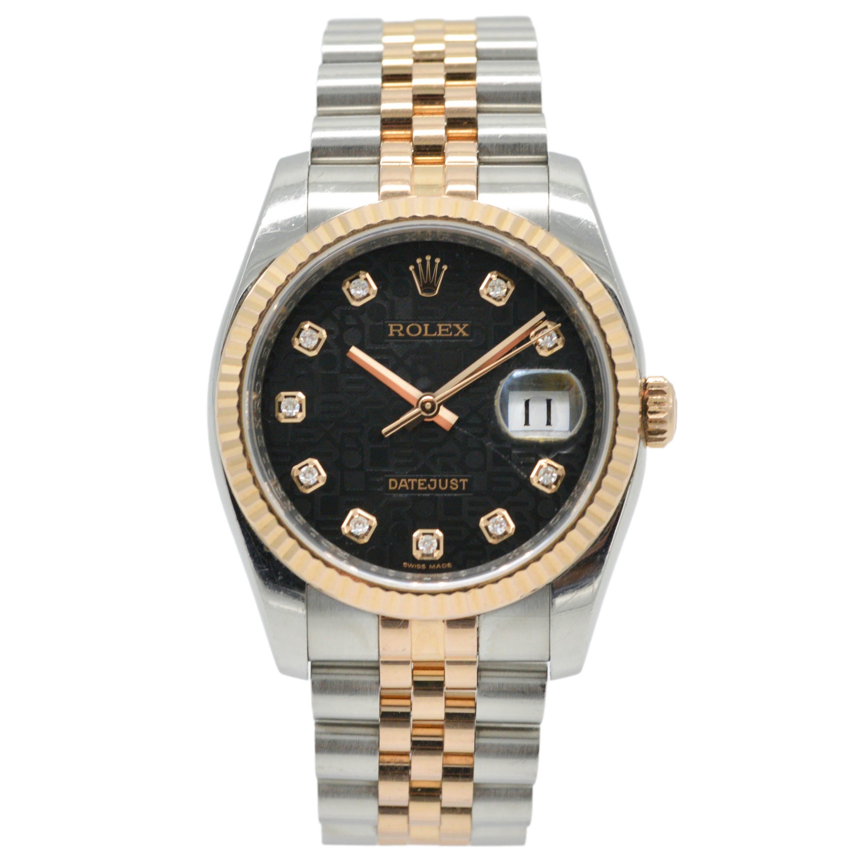 Rolex Datejust 36mm Steel Rose Gold 116231 2011