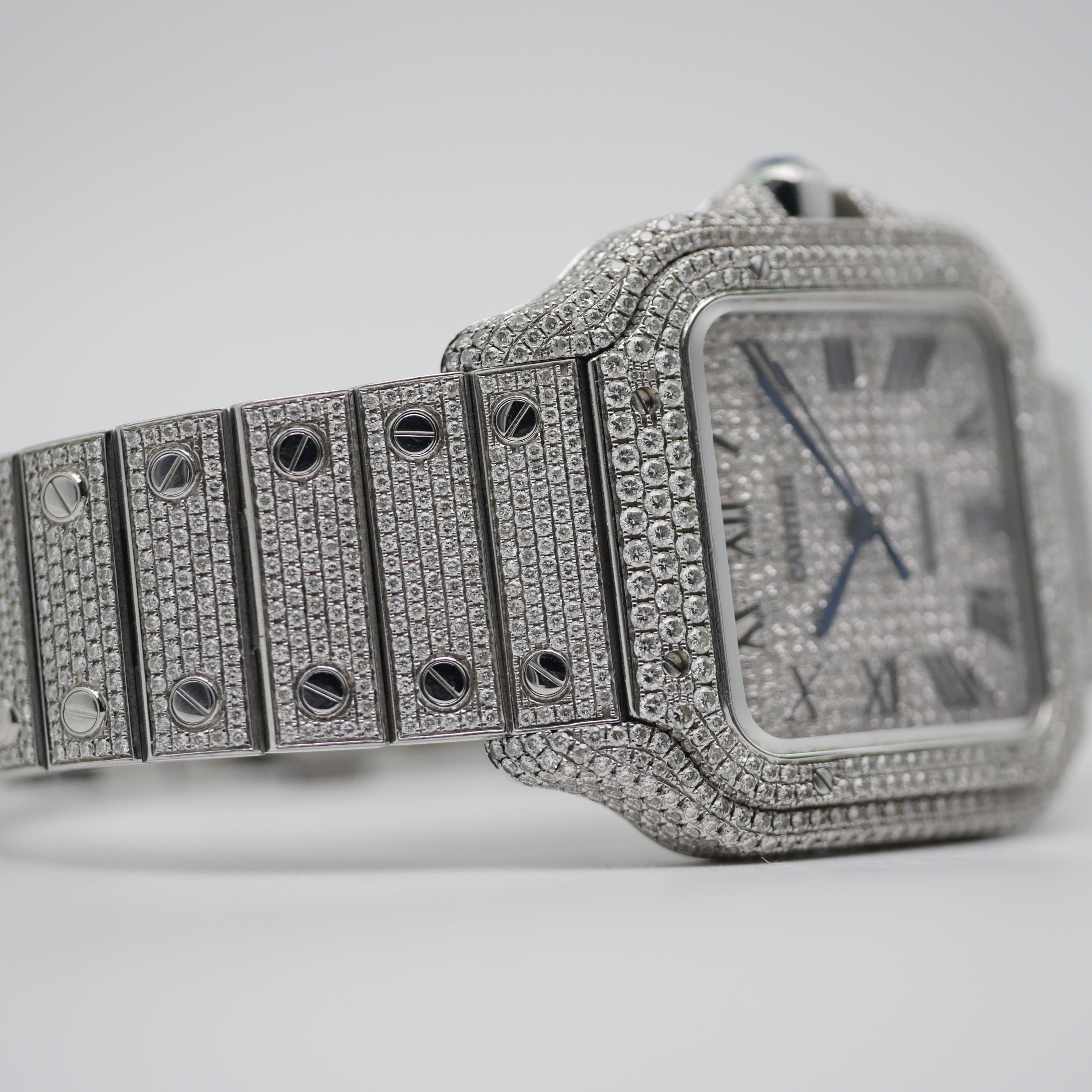 Cartier Santos Iced Out Stahl WSSA0018 - 2021