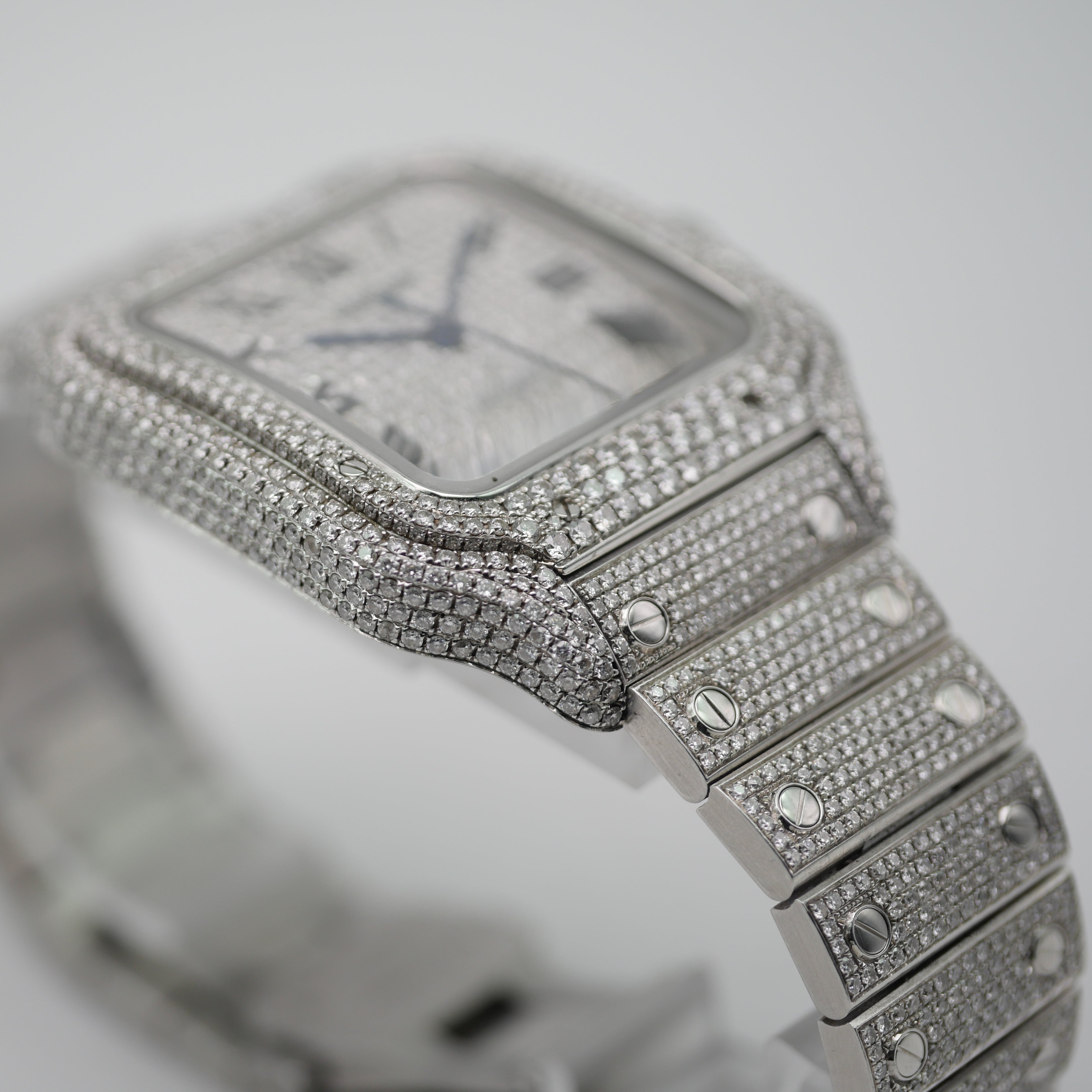 Cartier Santos Iced Out Stahl WSSA0018 - 2021