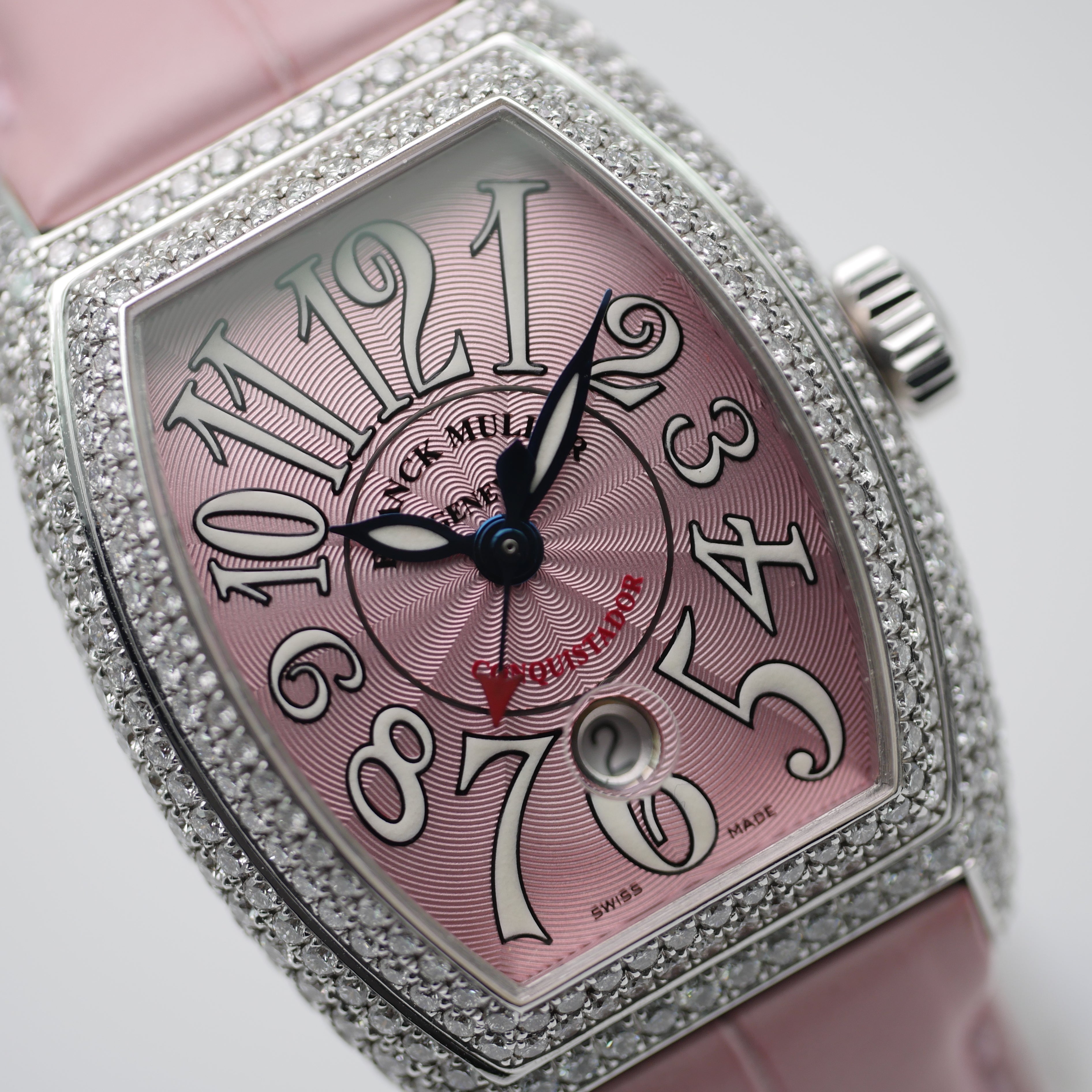 Franck muller conquistador diamond watch sale