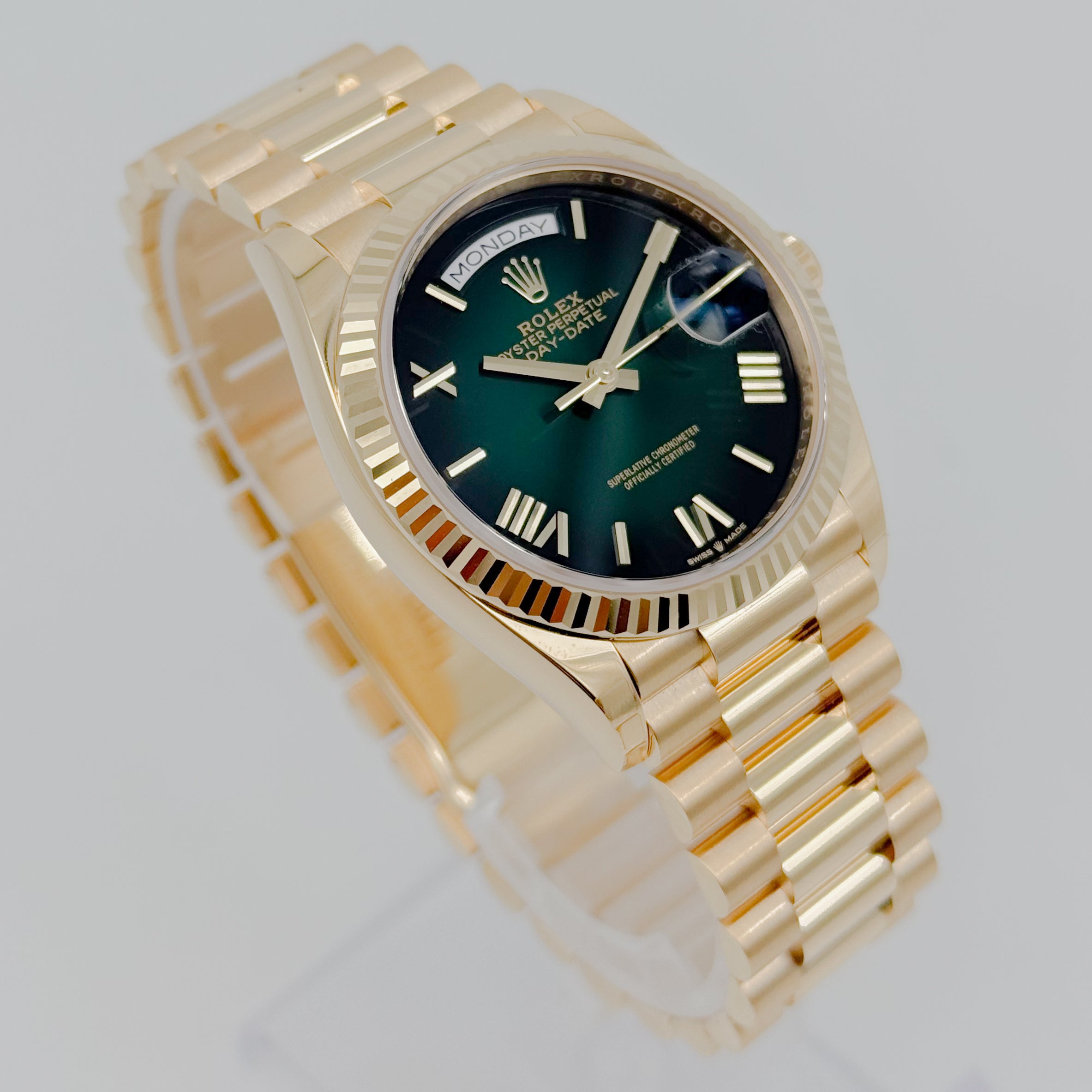 Rolex Day Date 36 Gelbgold 128238 - 2024 green ombre