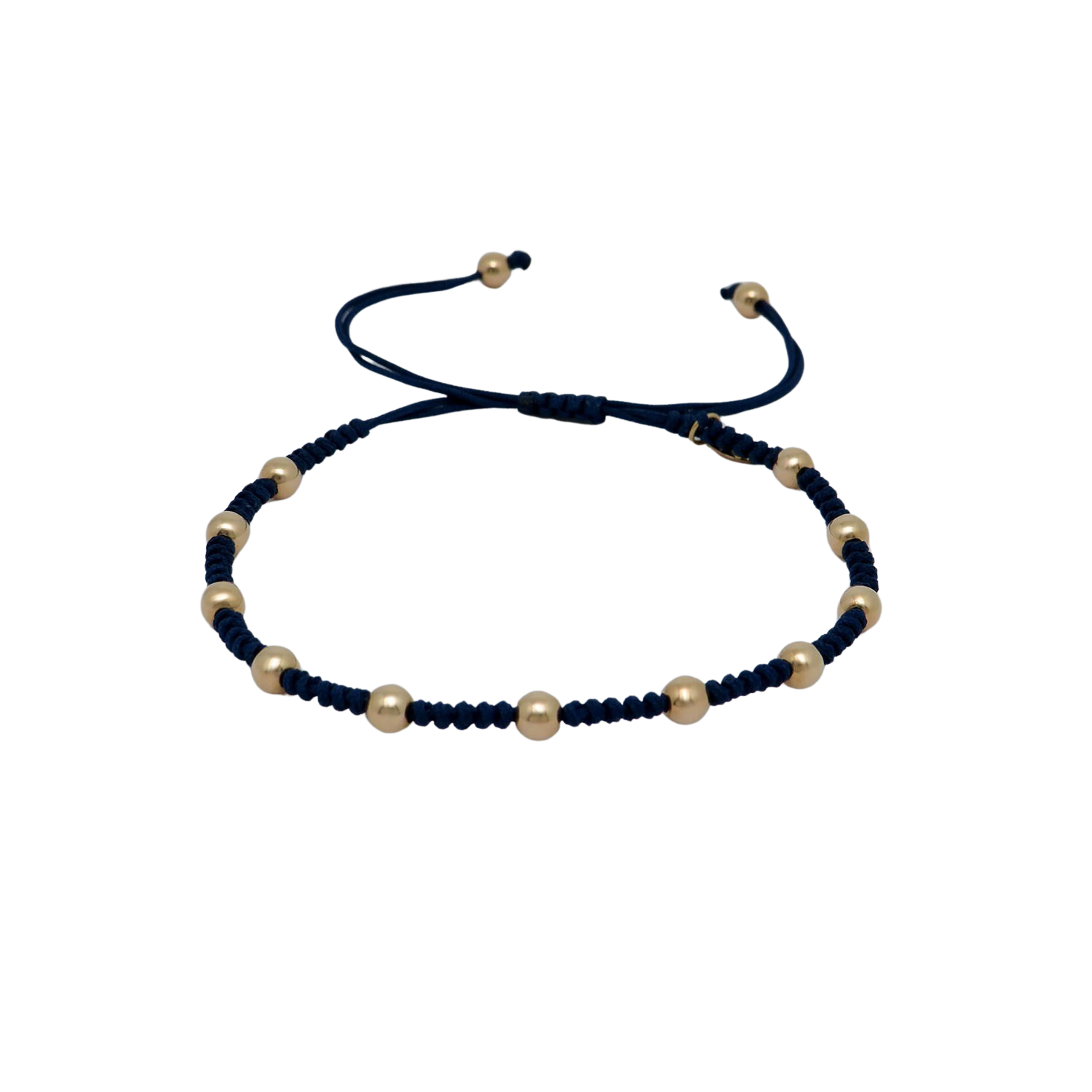 Jaibor pull bracelet Blue in 750/18K rose gold / nylon