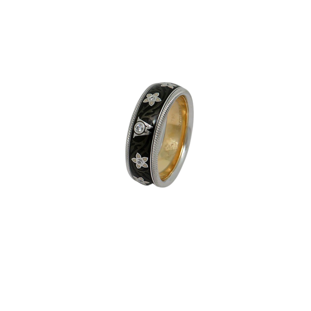 Wellendorff Blütenengel Ring mit 0,067ct Brillant in 750/18K Weißgold Gr. 55