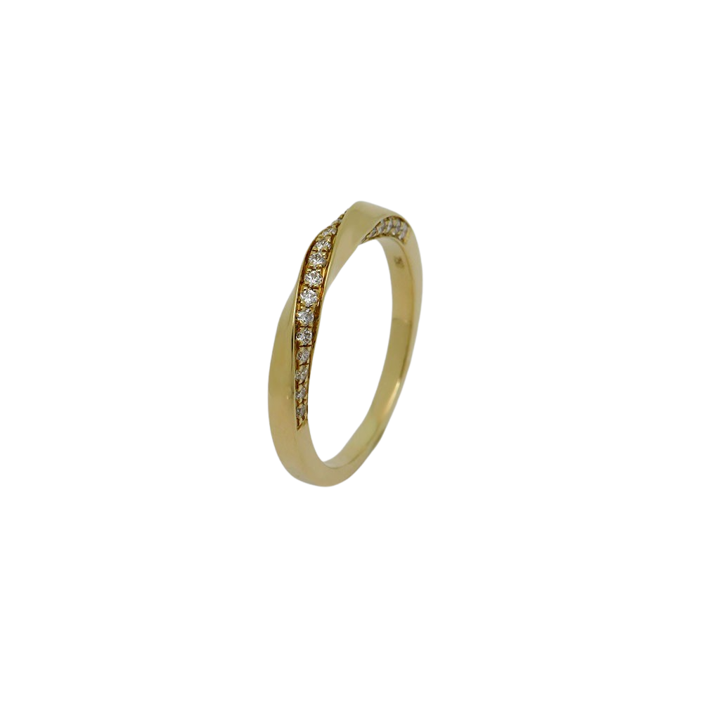 Ring mit 0,23ct TW-si Brillant in 750/18K Gelbgold Gr. 53