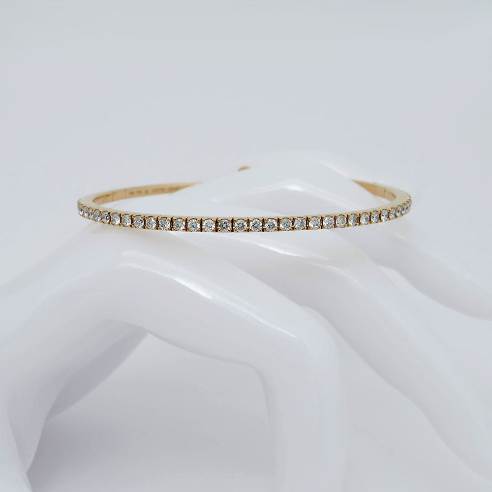 Bangle Bangle with 1.37ct TW-vsi brilliant-cut diamond in 750/18K rose gold 18.0 cm