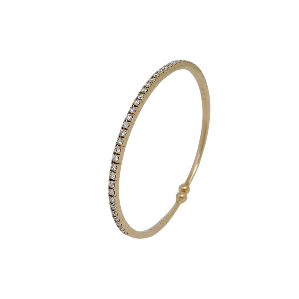 Bangle Bangle with 1.37ct TW-vsi brilliant-cut diamond in 750/18K rose gold 18.0 cm