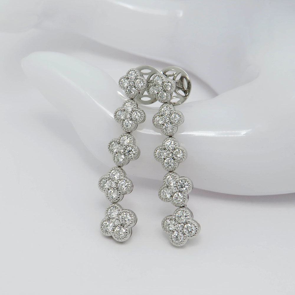 Earrings Earrings with 1.26ct TW-si brilliant-cut diamond in 750/18K White Gold