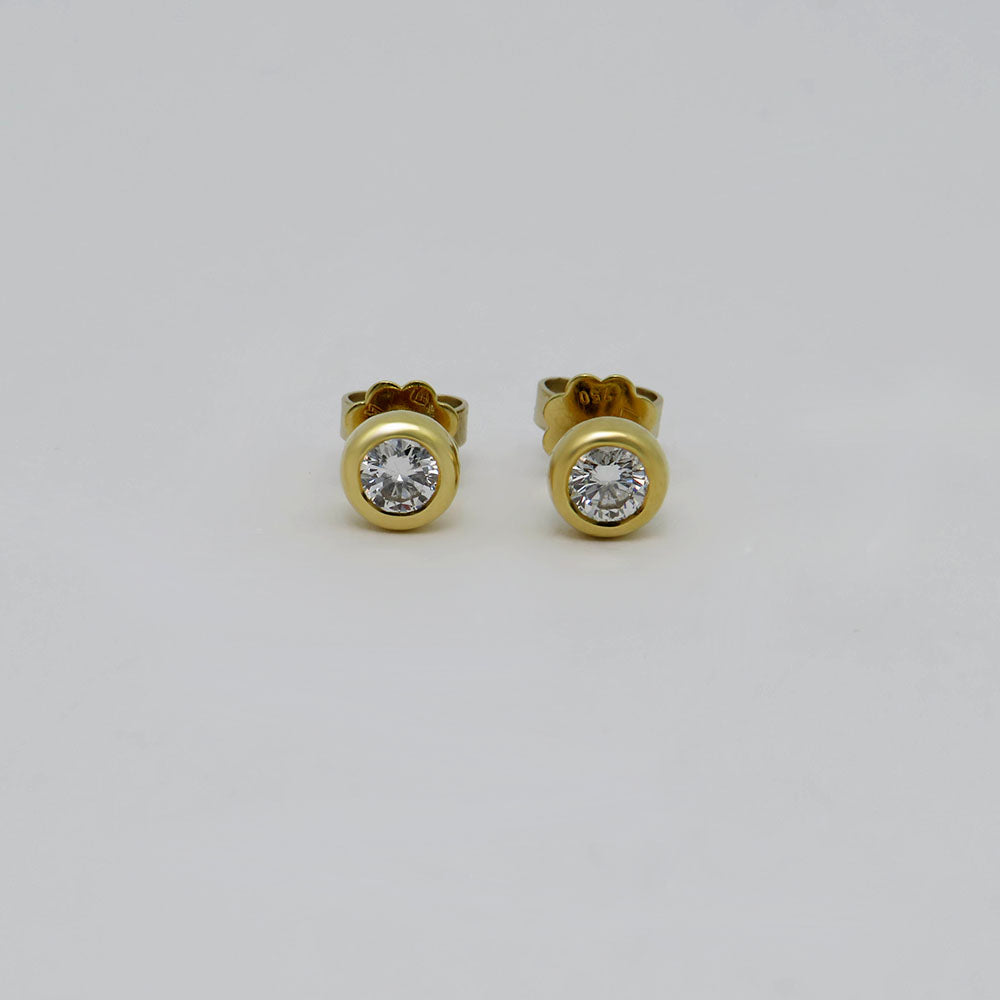 Wempe Stud earrings with 0.46ct TW-IF brilliant-cut diamond in 750/18K Yellow Gold