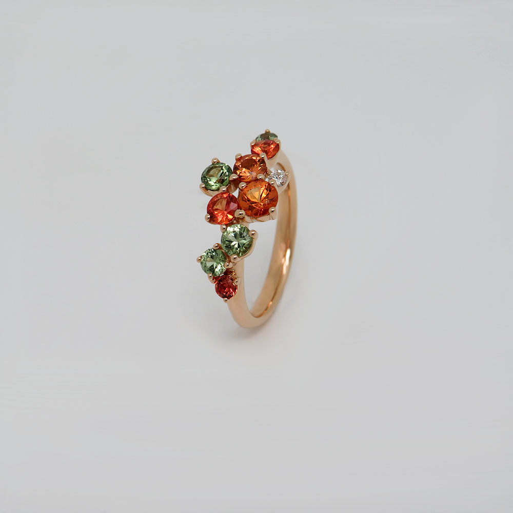 Jaibor Ring mit 0,04ct TW-si Brillant und 1,75ct Saphir in 750/18K Rosegold