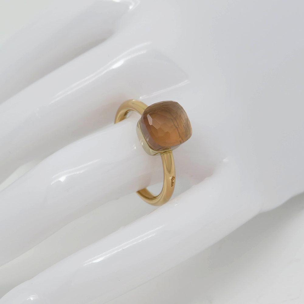 Pomellato Nudo Petit Ring mit Zitronenquarz Besatz in 750/18K Rosegold Gr. 53