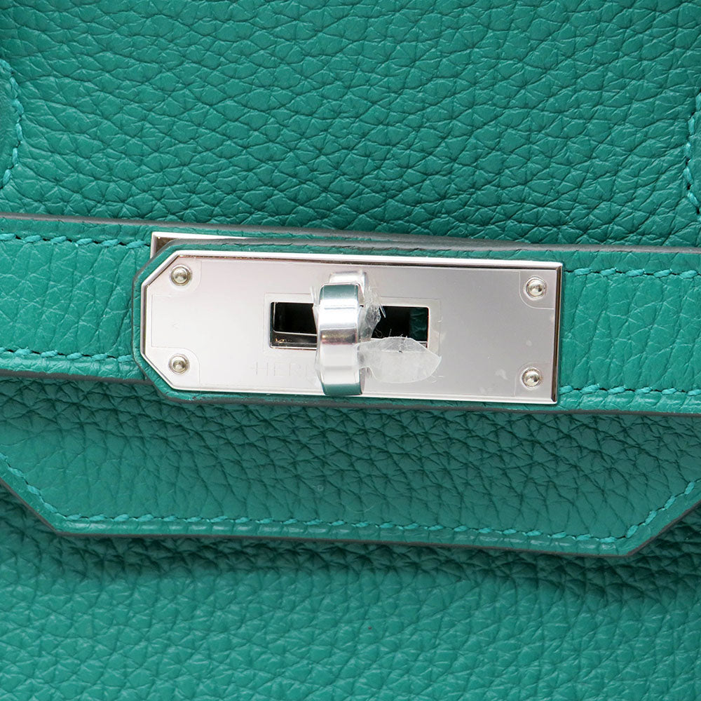 Hermès Birkin 35 Taurillon Clemence U4 Vert Vertigo with Palladium fittings