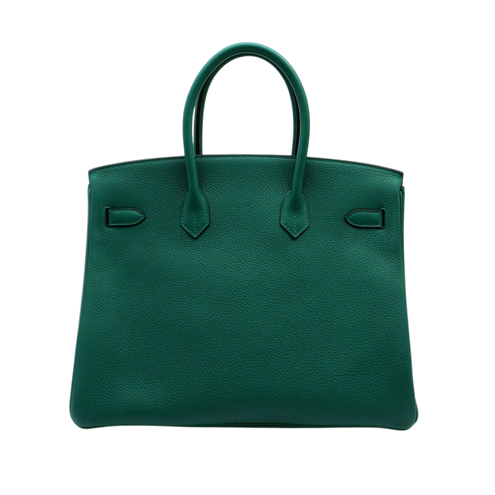 Hermès Birkin 35 Taurillon Clemence U4 Vert Vertigo with Palladium fittings