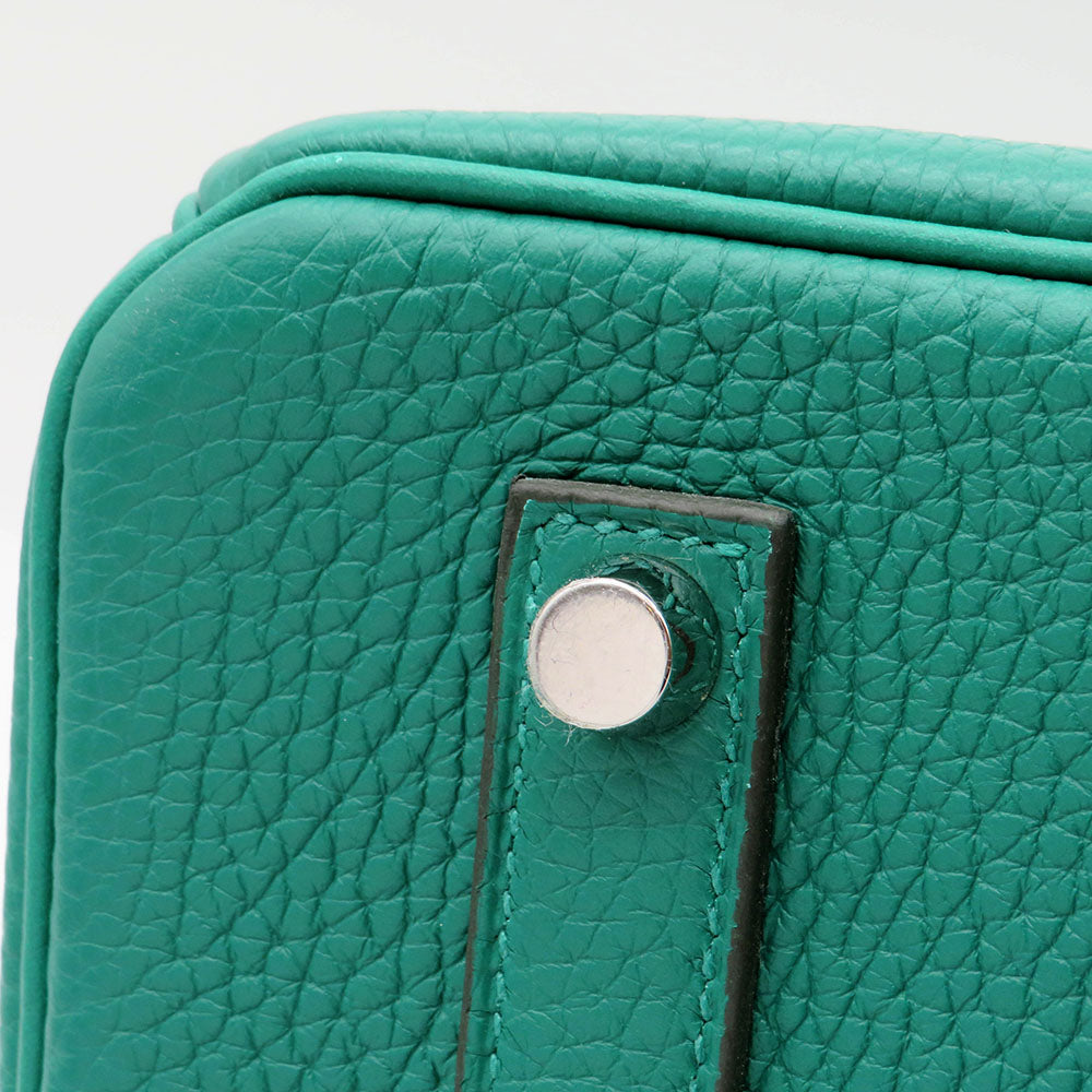 Hermès Birkin 35 Taurillon Clemence U4 Vert Vertigo mit Palladium Beschlägen