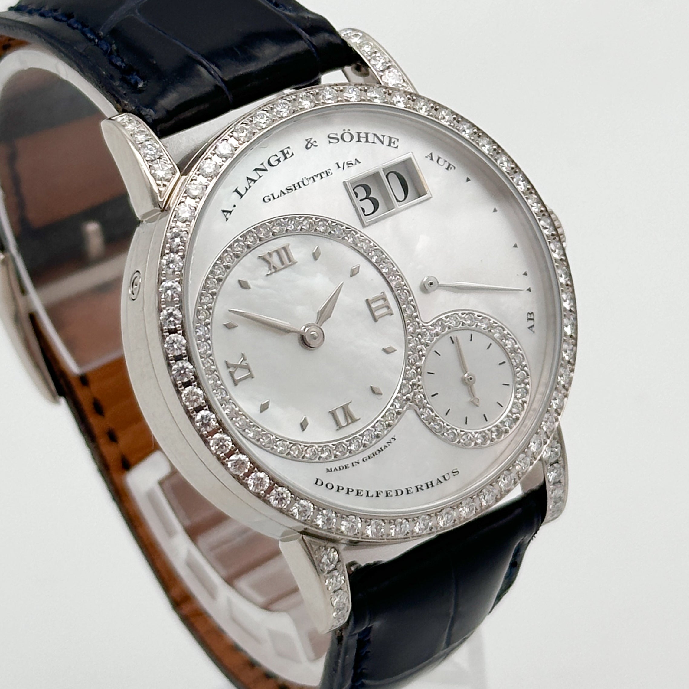 A. Lange & Söhne Small Long 1 Soiree White Gold 813.047 + archive extract and proof of revision