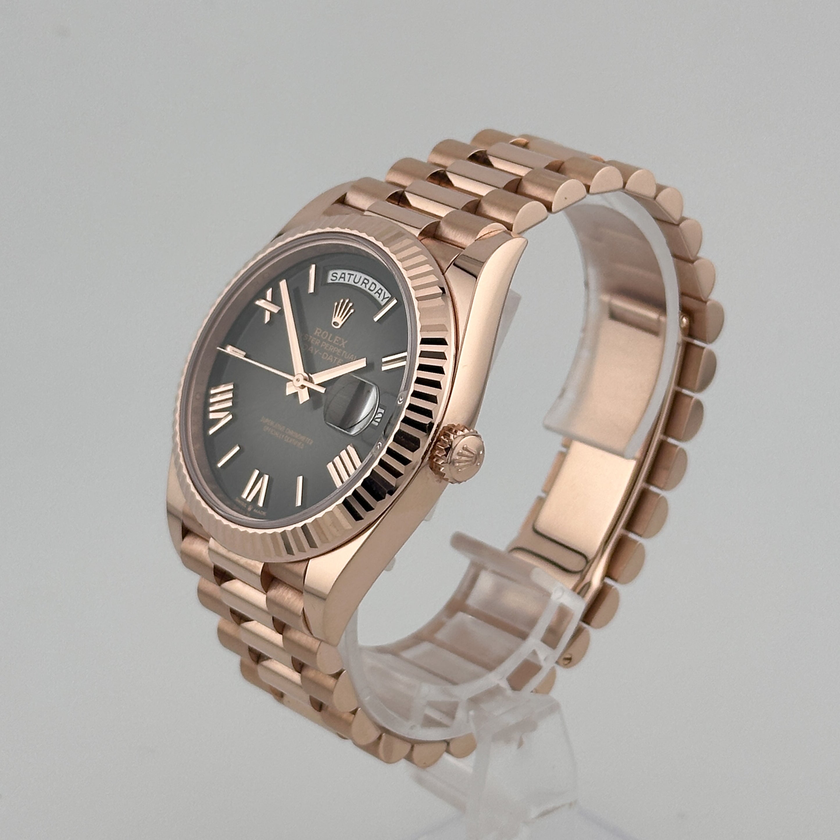 Rolex Day-Date 40 Rosegold Slate Grey Ombre 228235 -2024