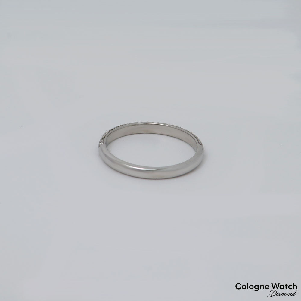 Ring Halbmemoirering mit 0,29ct F-G/si Brillant in 750/18K Weißgold Gr. 54