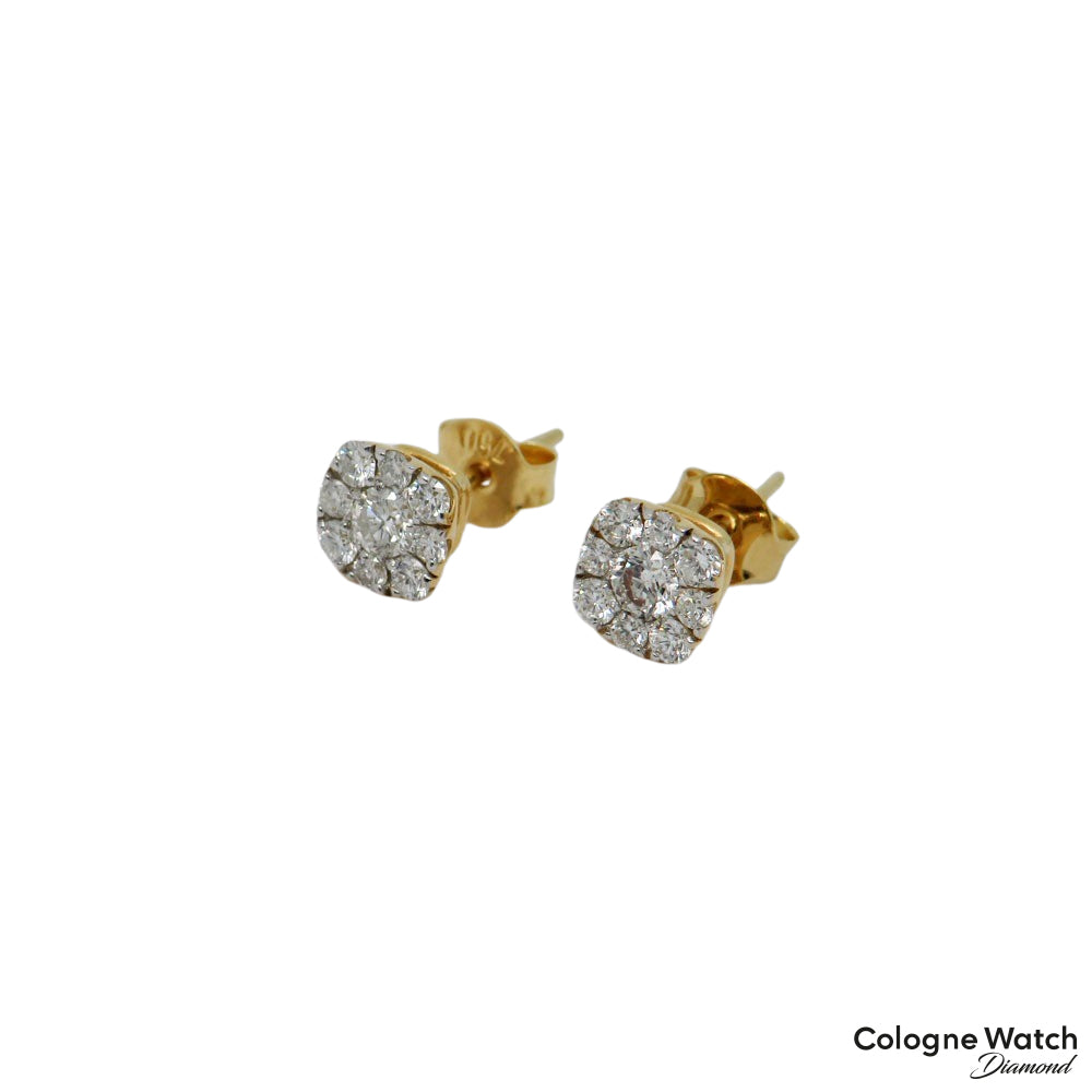 Stud earrings with 0.65ct F-G/si brilliant-cut diamond in 750/18K Yellow Gold