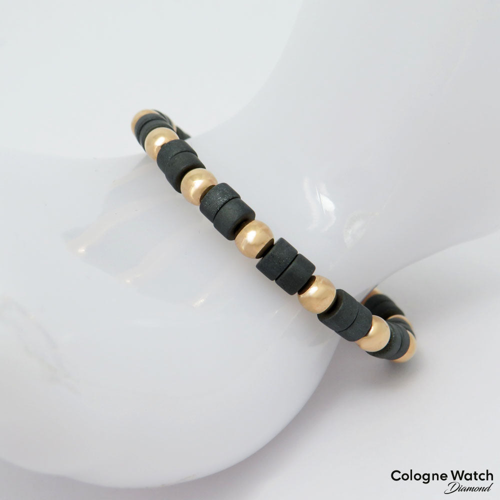 Jaibor pull bracelet with hematite trim Gray in 750/18K rose gold / nylon