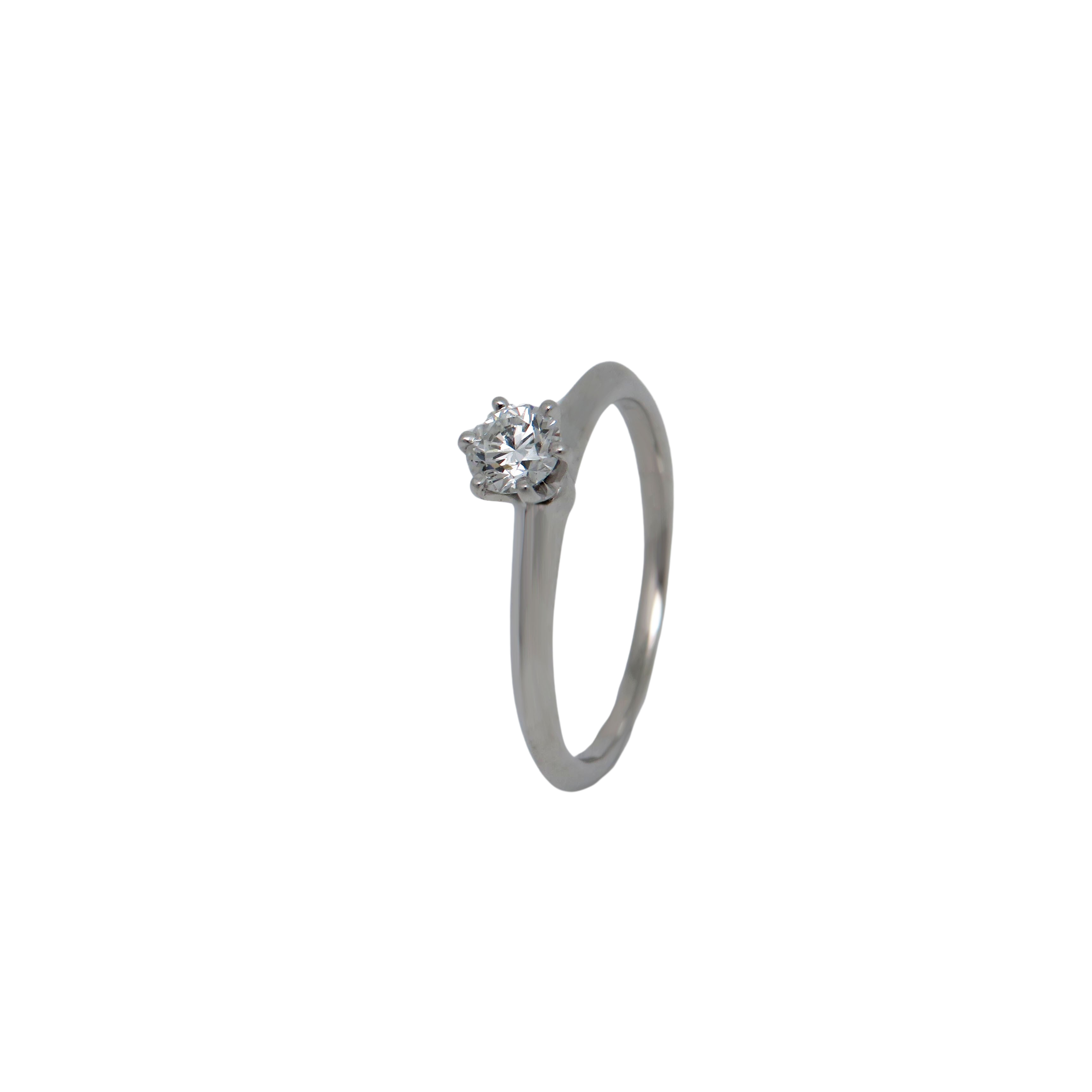 Tiffany & Co. Ring Solitärring mit 0,33ct F-vvs Brillant in 950`er Platin Gr. 54