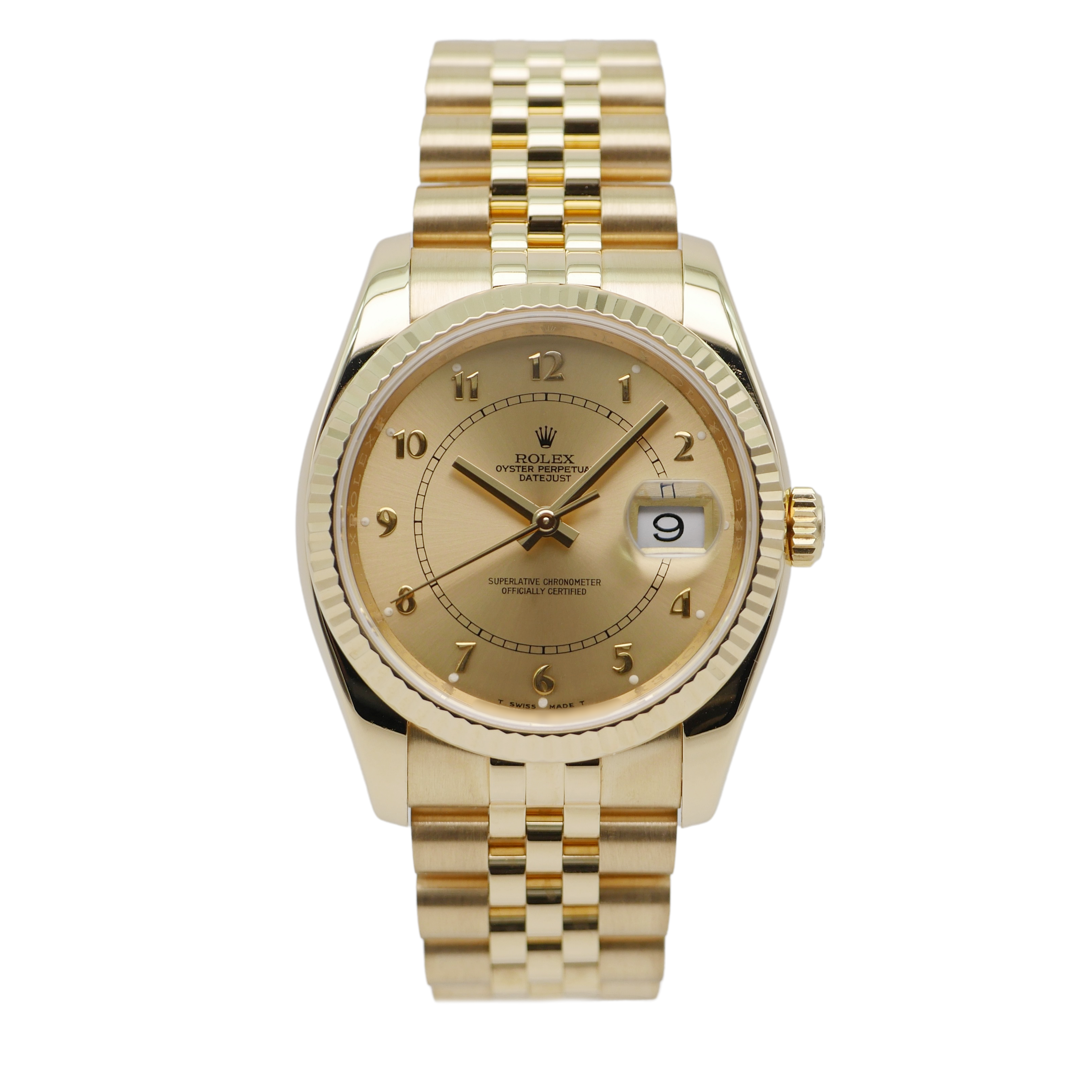Rolex Datejust 36 Yellow Gold "Onyx Dial" 116238 - 2009