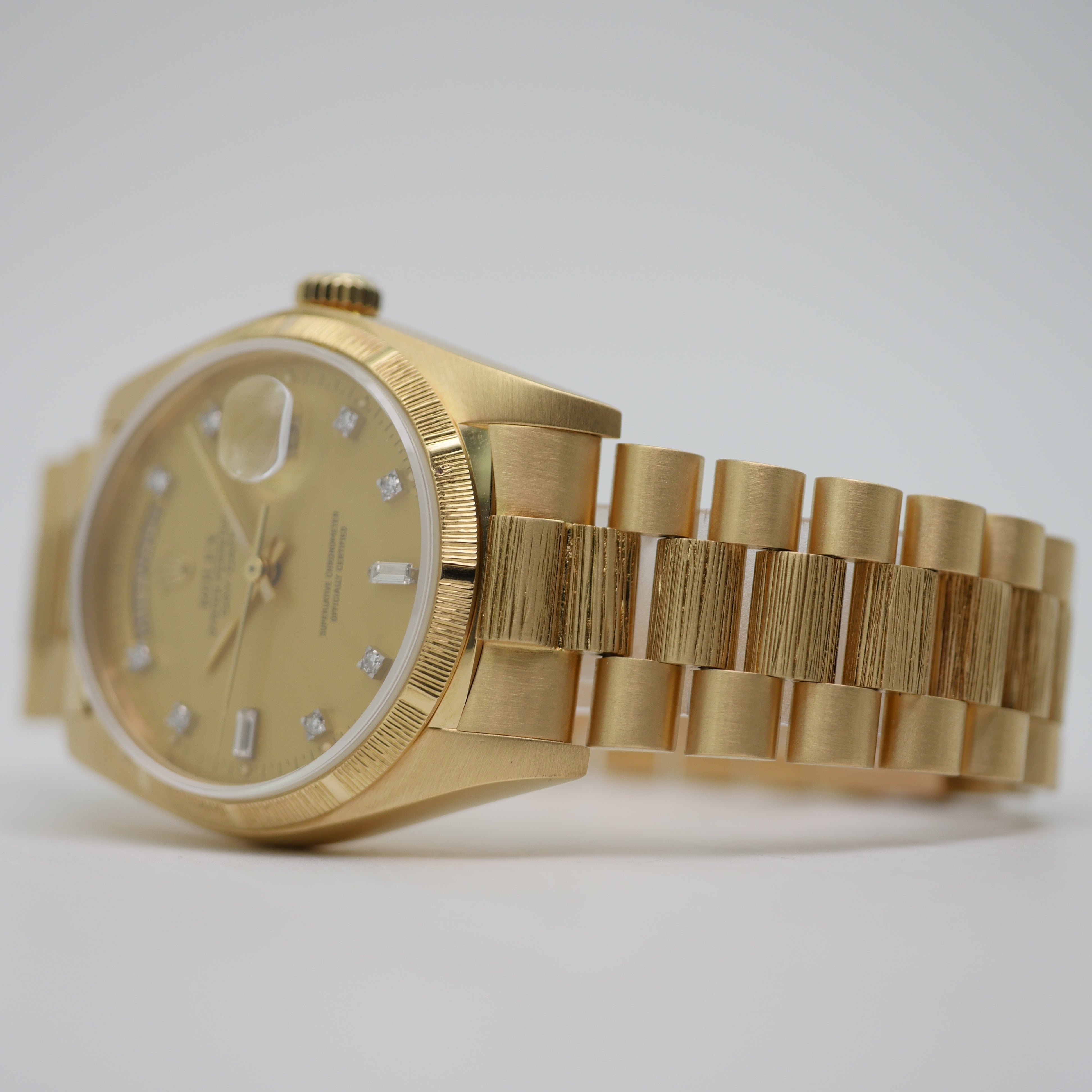 Rolex Day-Date "Borke" 36mm Gelbgold 18148 - 1983