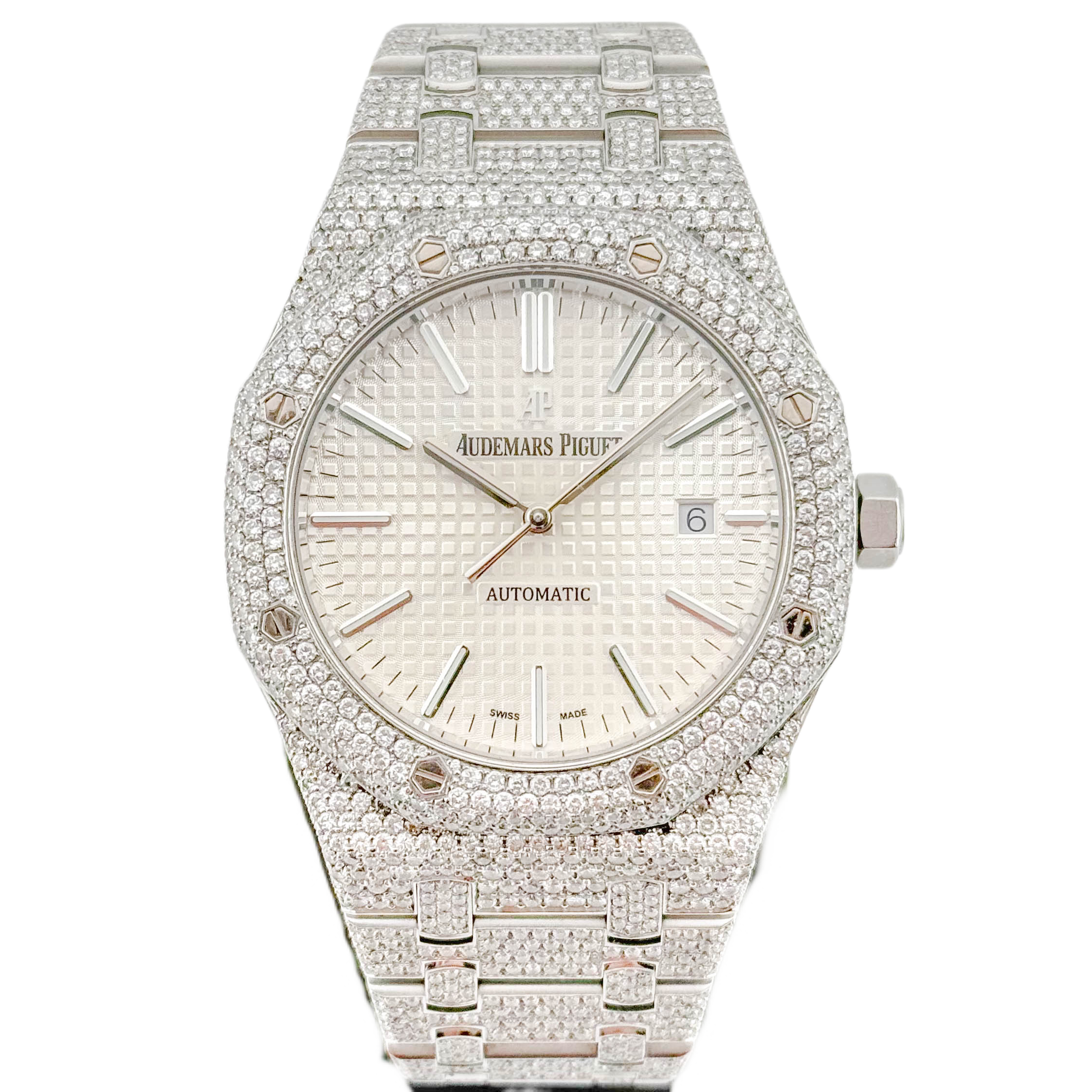 Audemars Piguet Royal Oak Stahl 15400ST.OO.1220ST.02 - Iced Out 2016