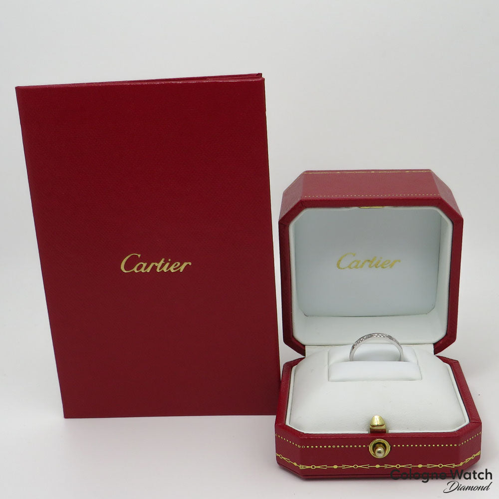 Cartier Love Ring mit 0 19ct Diamant in 750 18K Wei gold Gr. 51 mit Papieren