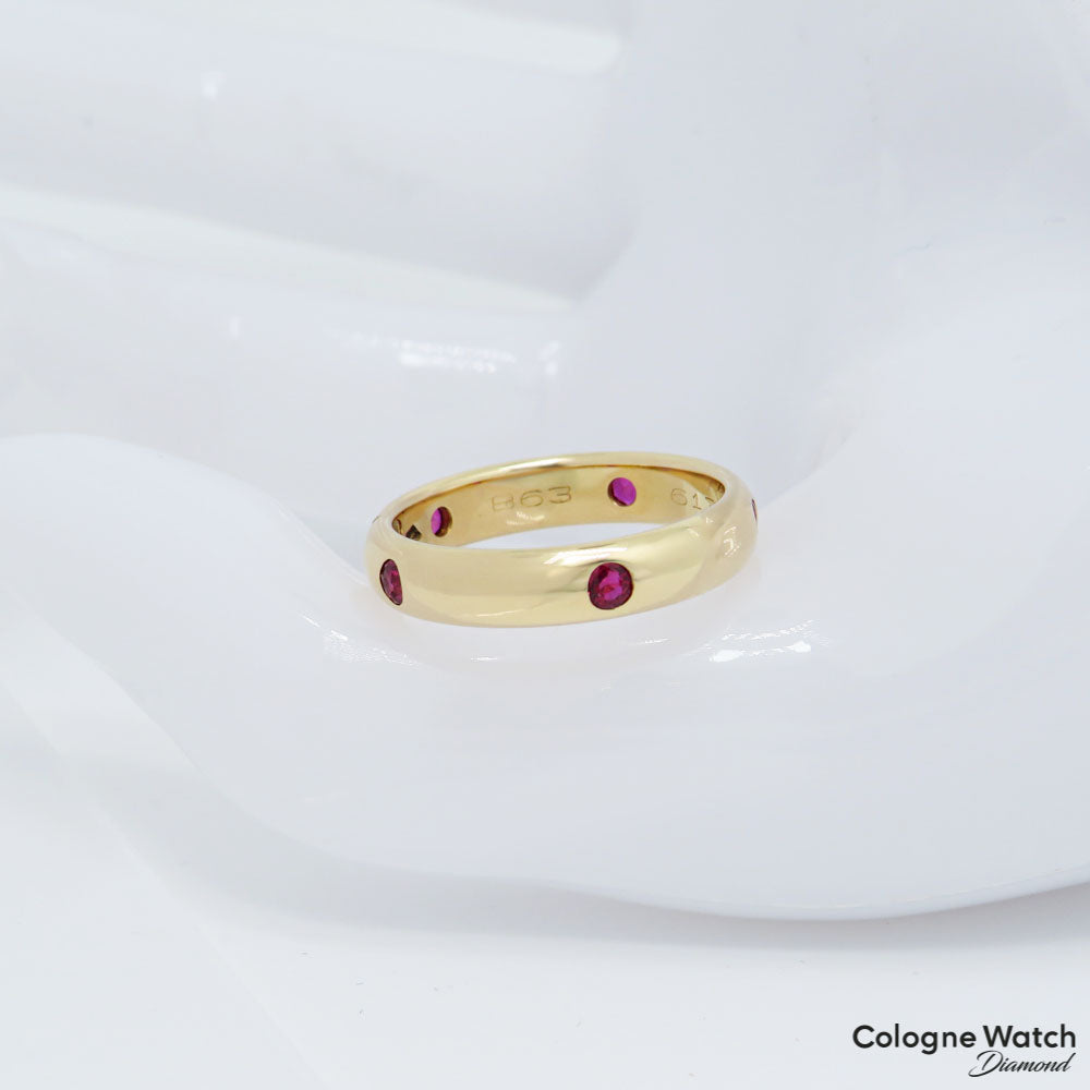 Cartier Ring mit Rubin Besatz in 750 18K Gelbgold Gr. 52